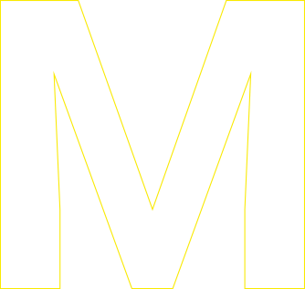 Grafismo decorativo de una M