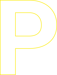 Grafismo decorativo de una P
